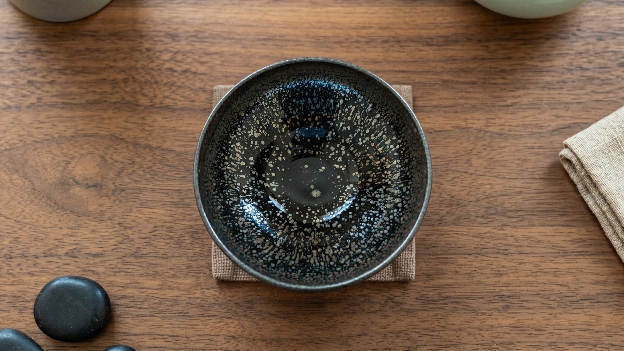 Oxblood ceramic object detail